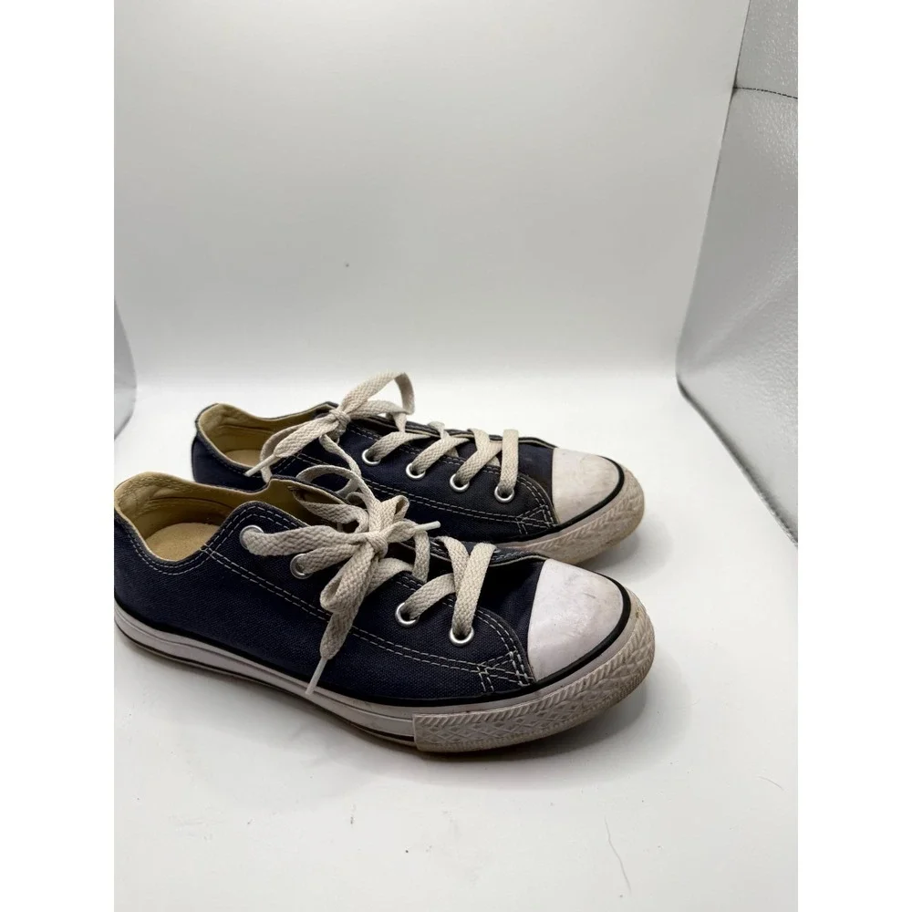 Converse Chuck Taylor All Star Ox GS 3J237 Kids 2 Sneaker Navy Canvas Shoes‎